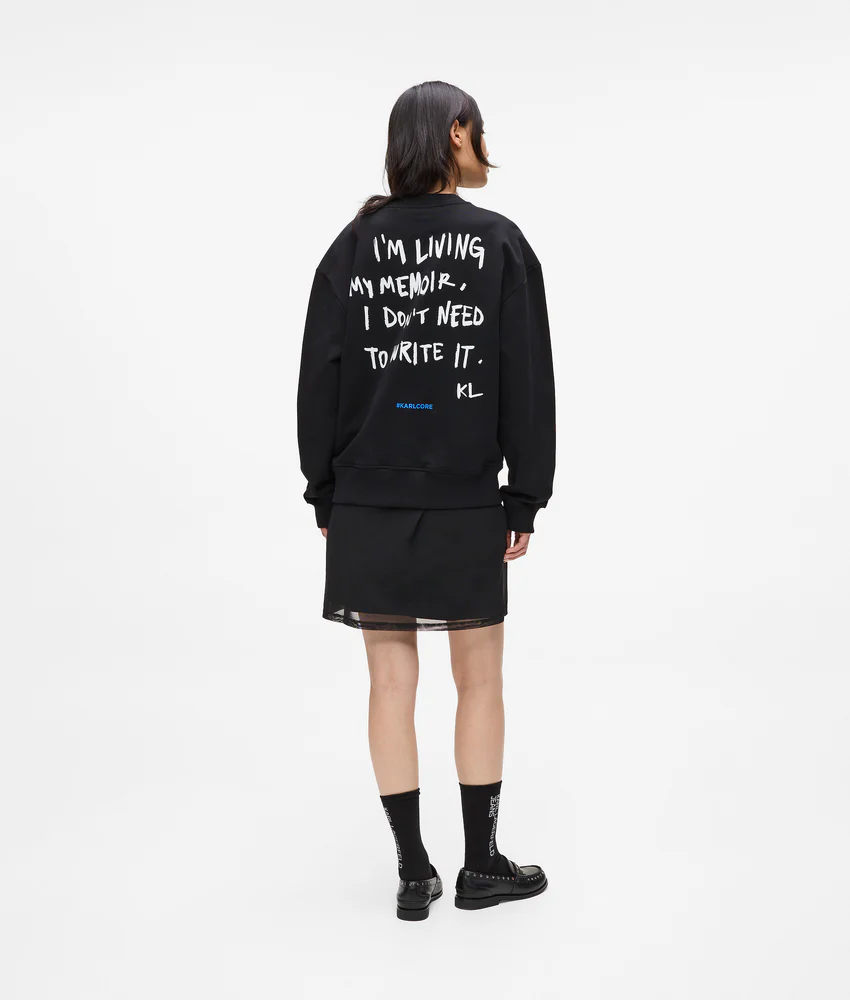 Relaxed Karl quote sweatshirt