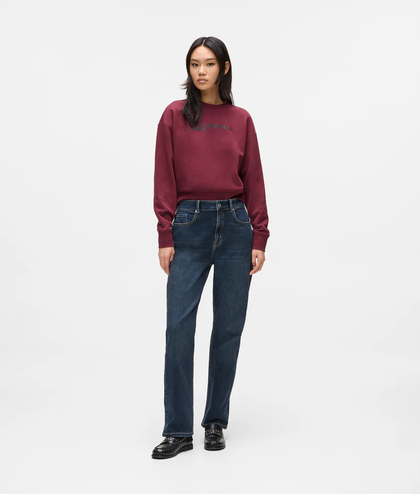 High-rise straight jeans