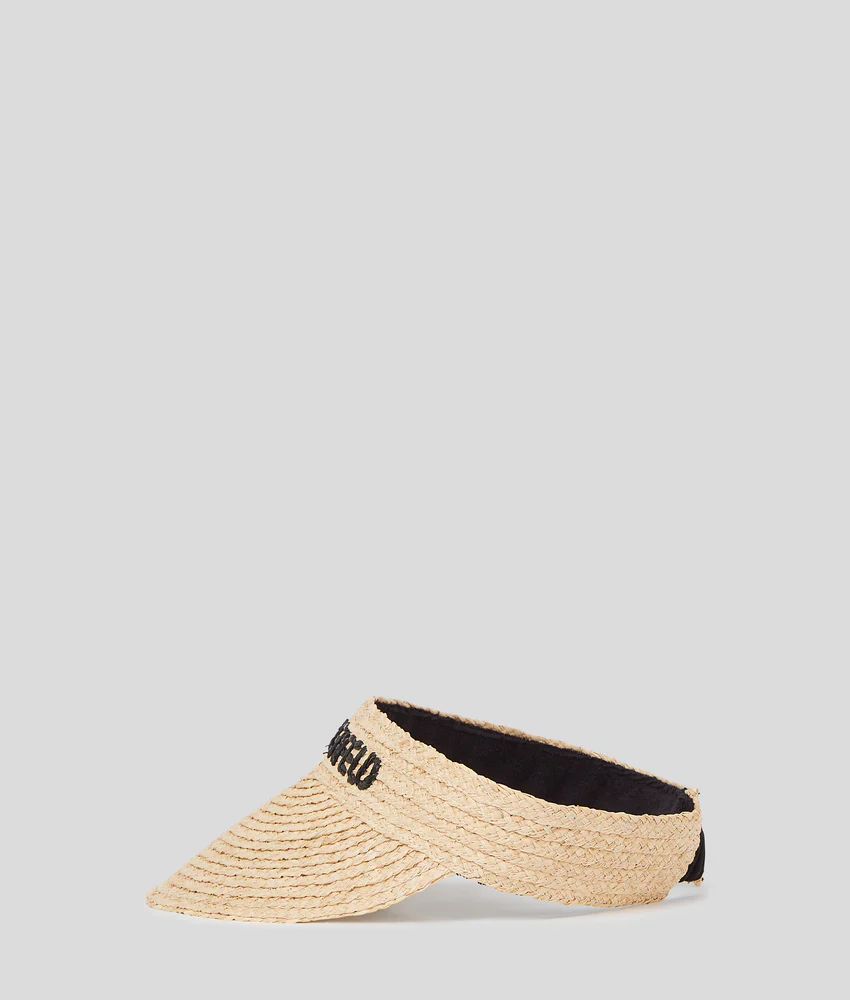 LOGO RAFFIA BEACH VISOR