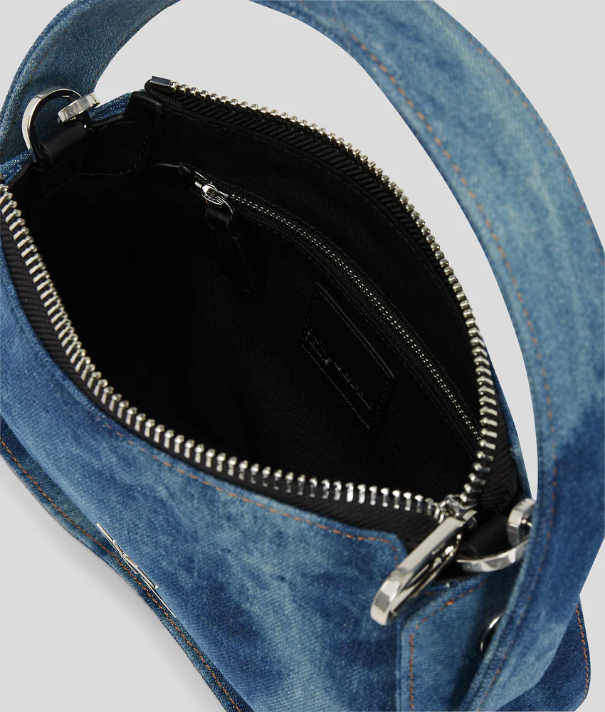 SUNGLASSES DENIM TOP-HANDLE BAG
