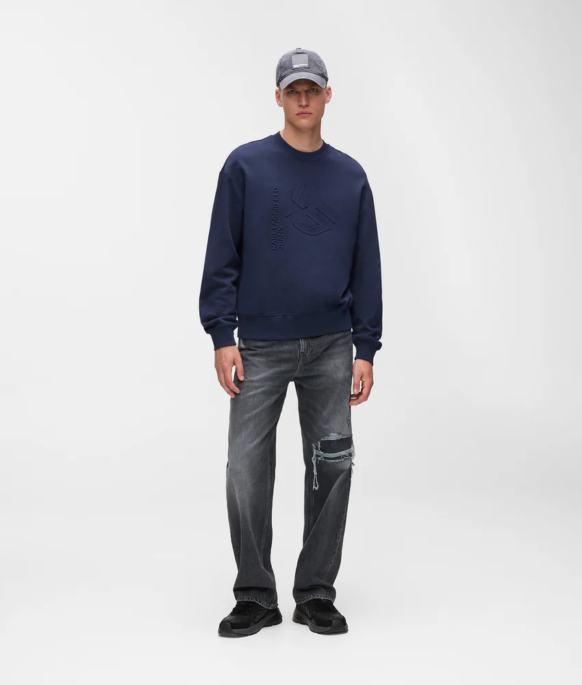 Embossed monogram sweatshirt