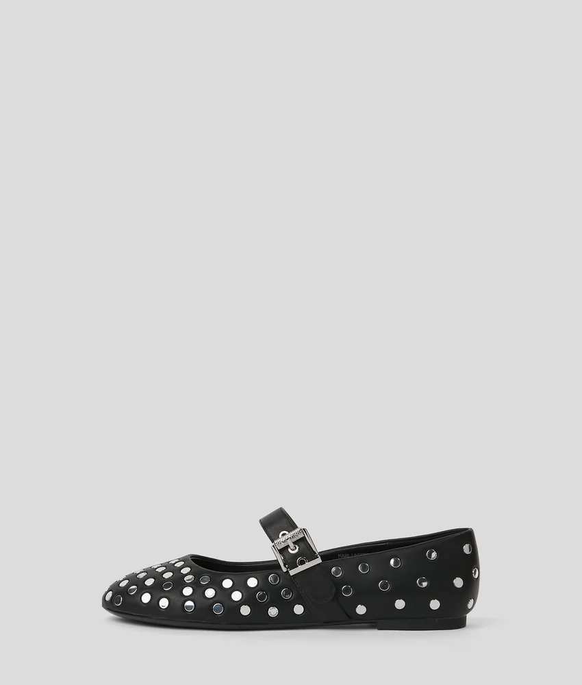 KARO STUDDED BALLET FLATS