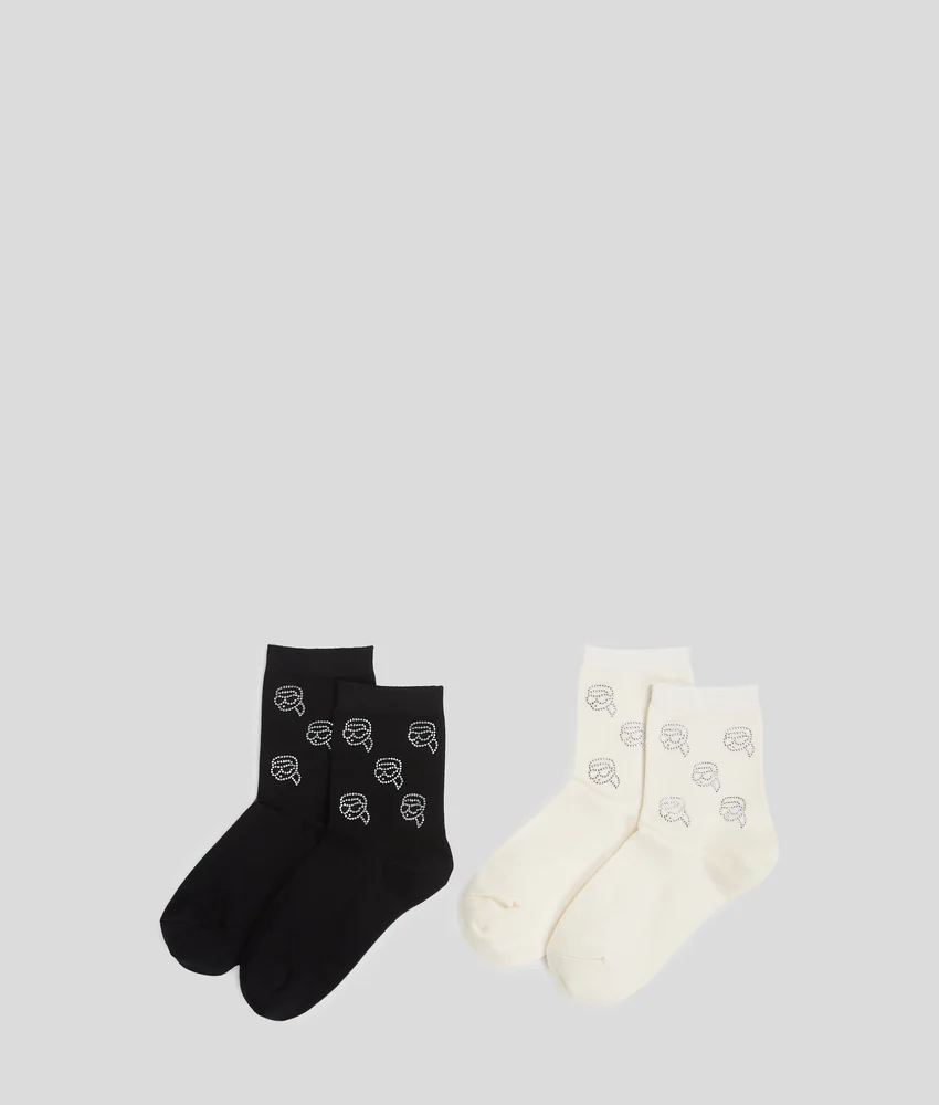 IKON RHINESTONE SOCKS �C 2-PACK