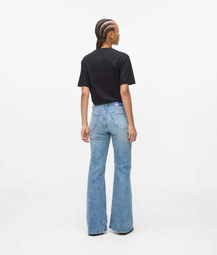 High-rise flared jeans