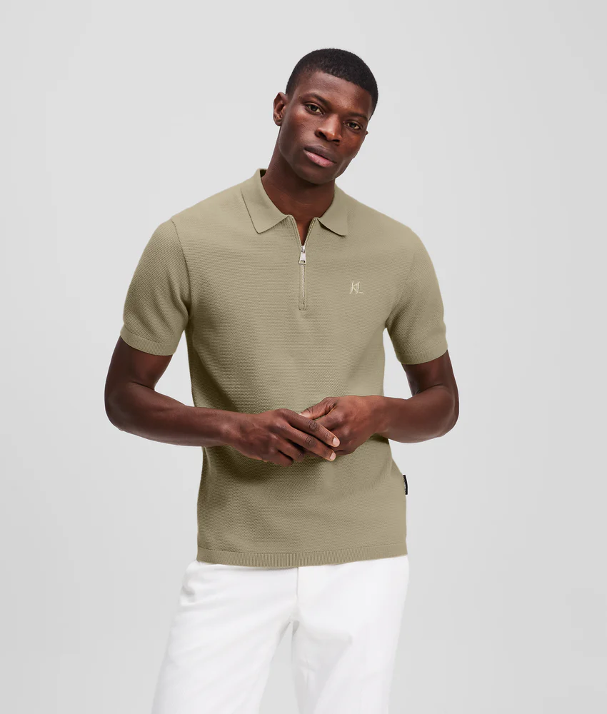 ZIP-UP POLO SHIRT