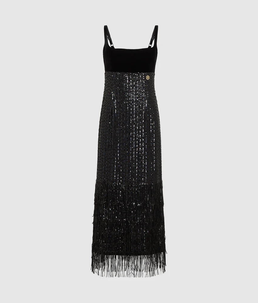 Fringed sequin dress