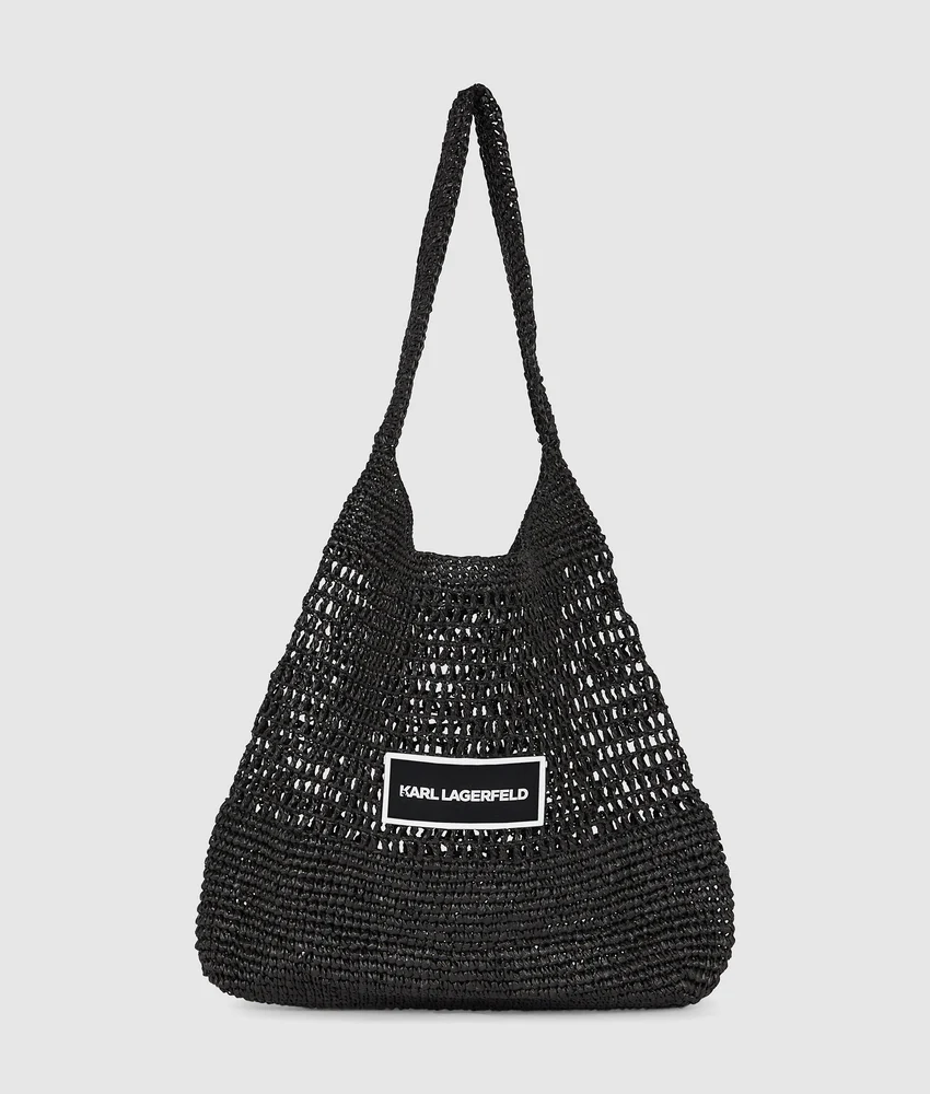 LOGO CROCHET BEACH BAG