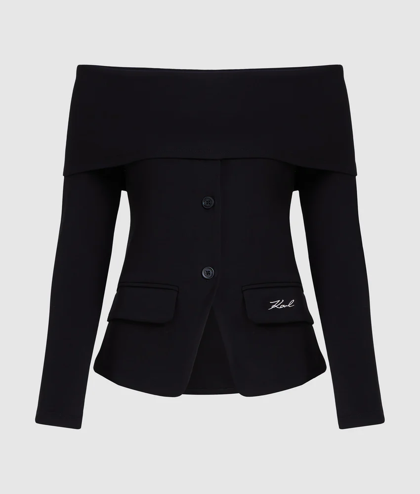 Off-shoulder sweatshirt