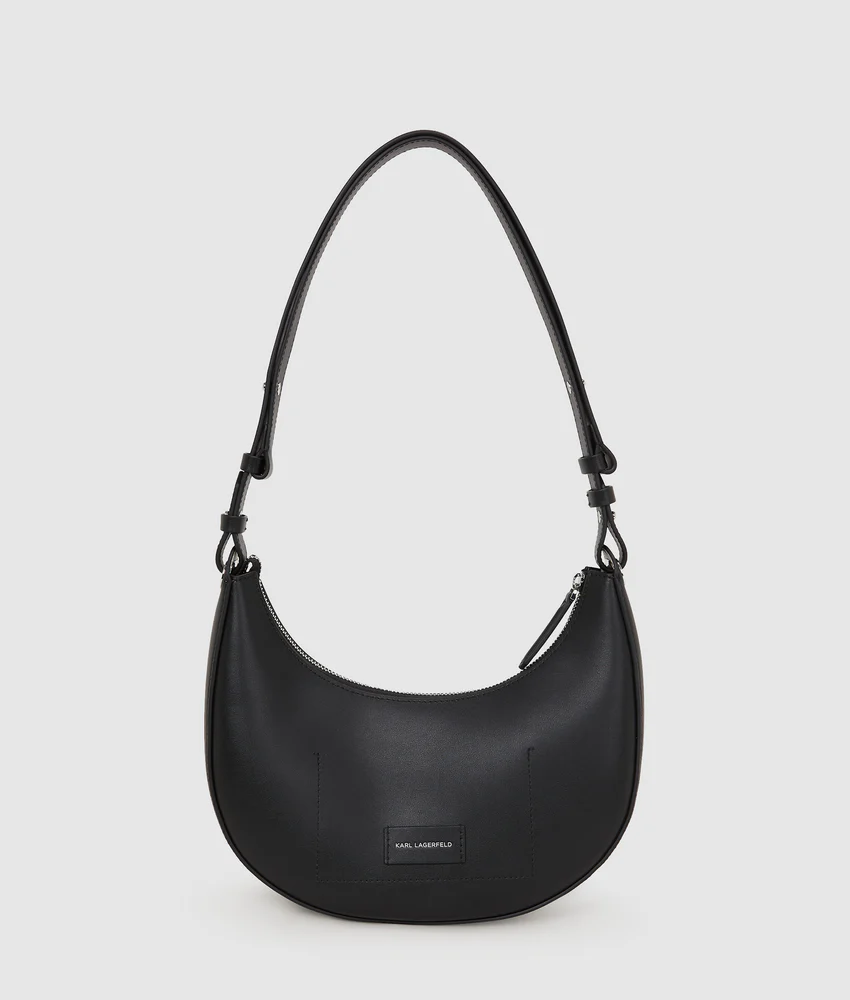 K/Circle studded moon shoulder bag