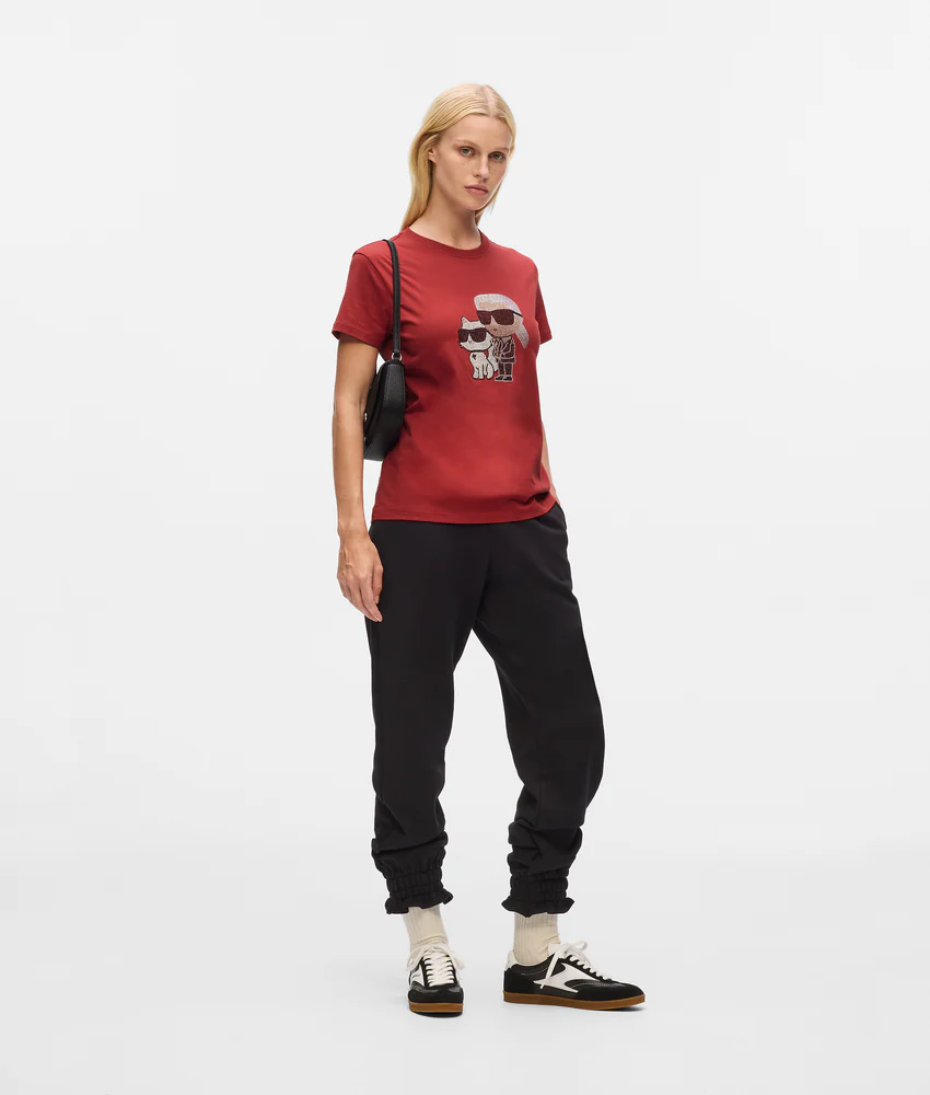 IKON KARL & CHOUPETTE RHINESTONE T-SHIRT
