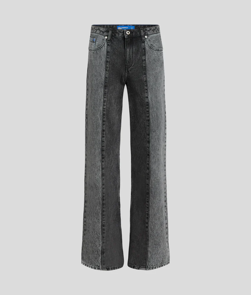TWO-TONE MID-RISE RELAXED JEANS