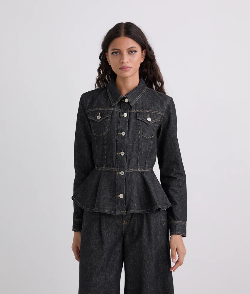 CONTRAST STITCH DENIM JACKET