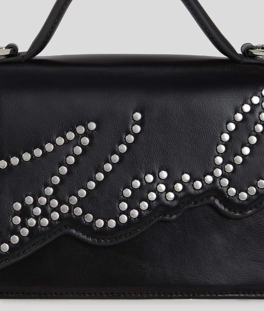K/SIGNATURE SMALL STUDDED CROSSBODY BAG