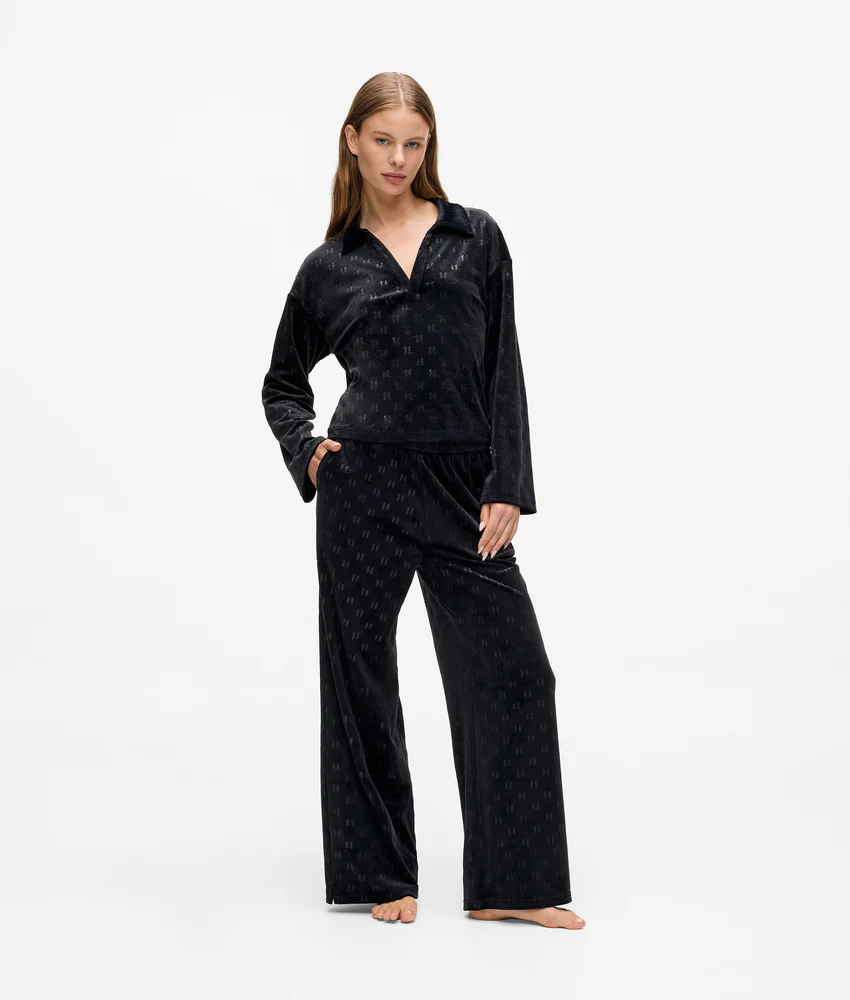 Monogram lounge polo shirt