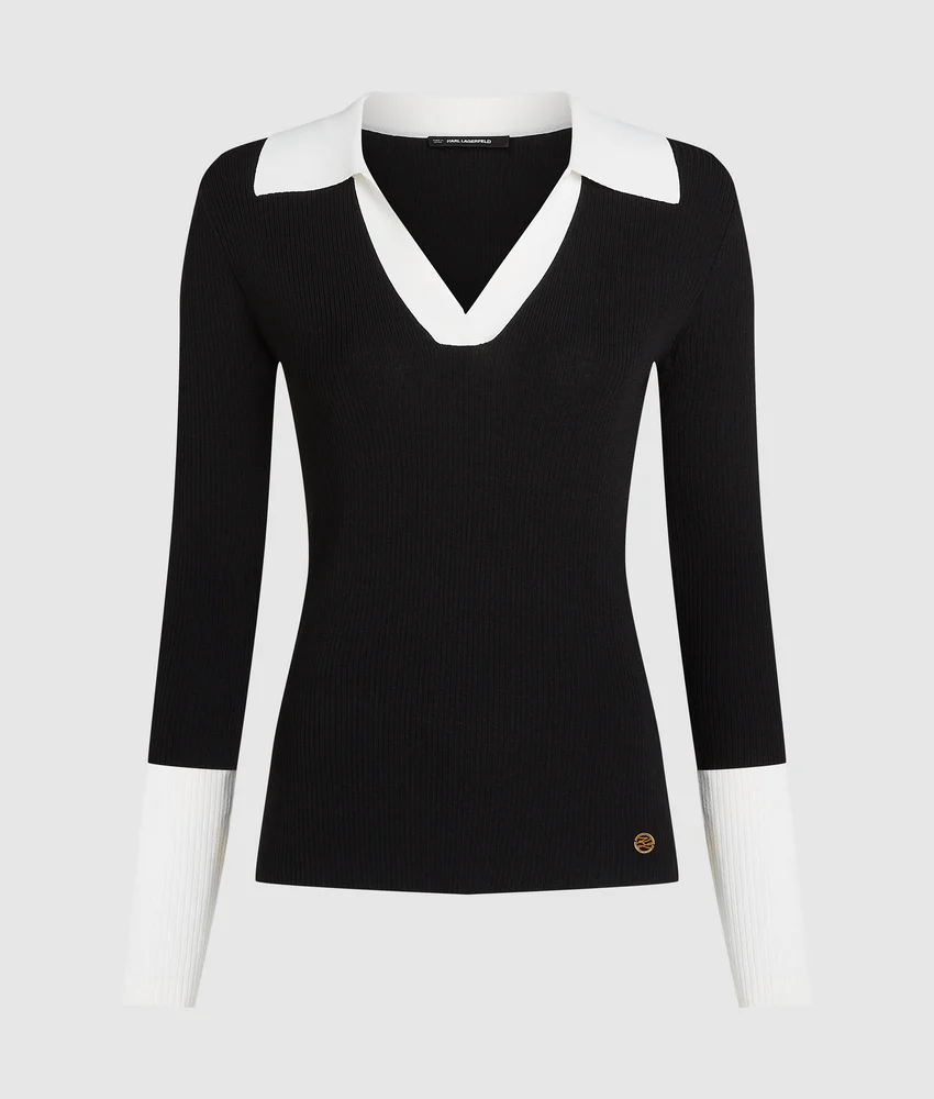 Monochrome polo shirt