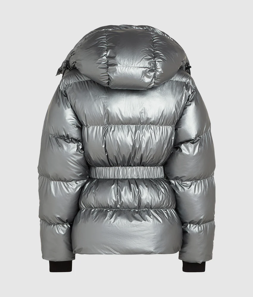Metallic puffer jacket