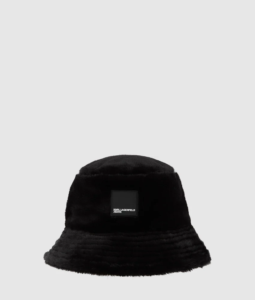 Faux fur bucket hat