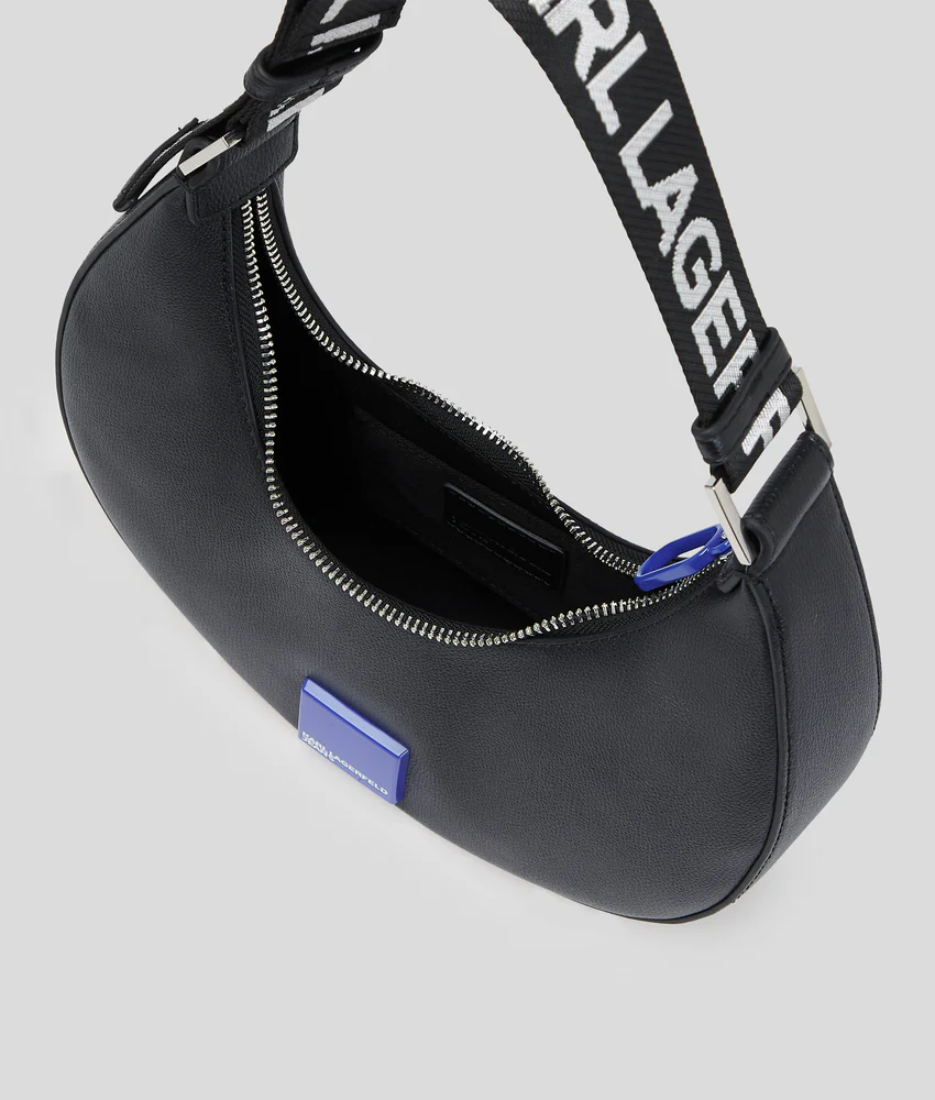 KLJ BOX LOGO HALF-MOON SHOULDER BAG