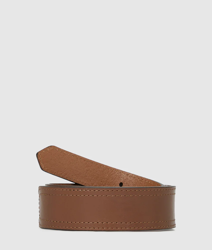 Western round buckle belt