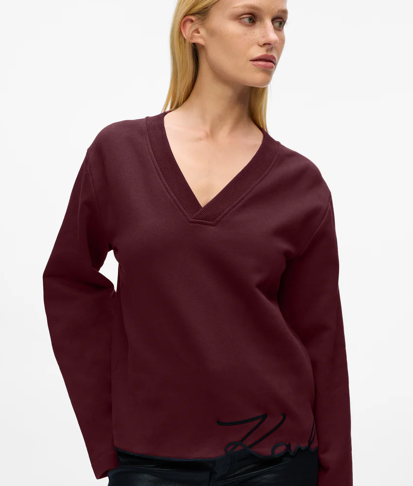 Signature hem sweatshirt