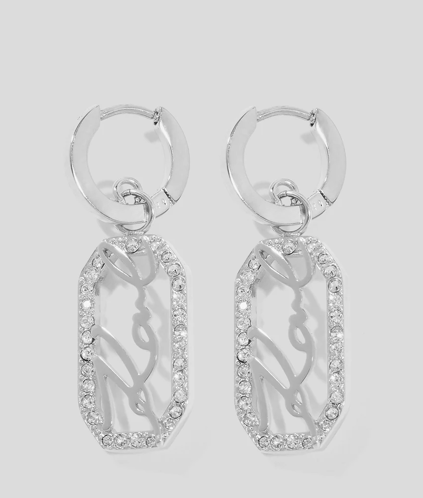 SIGNATURE PAV�� DROP EARRINGS