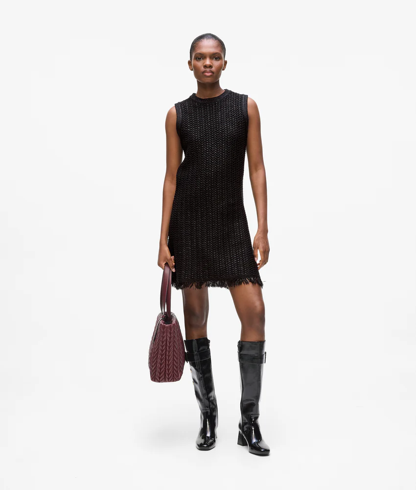 Textured knit dress