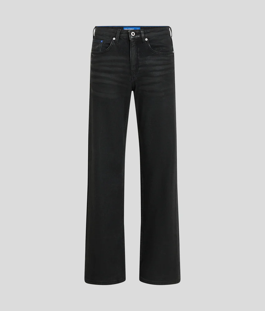 COATED MID-RISE RELAXED JEANS
