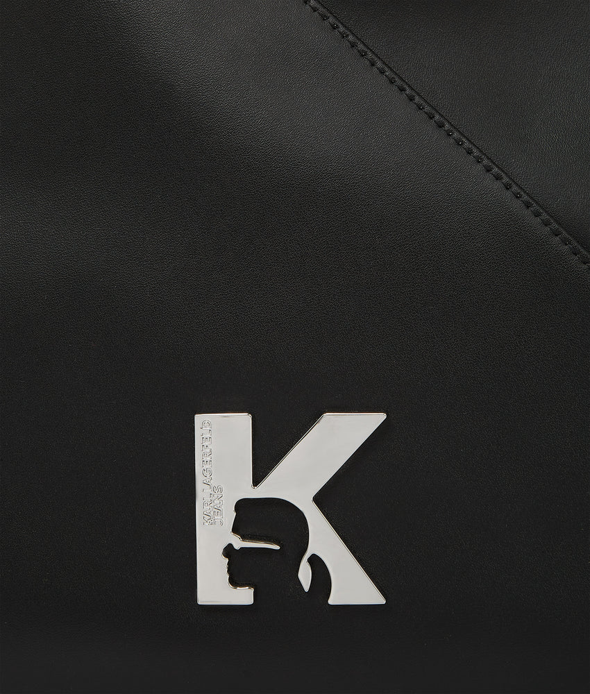 Geo leather small tote bag