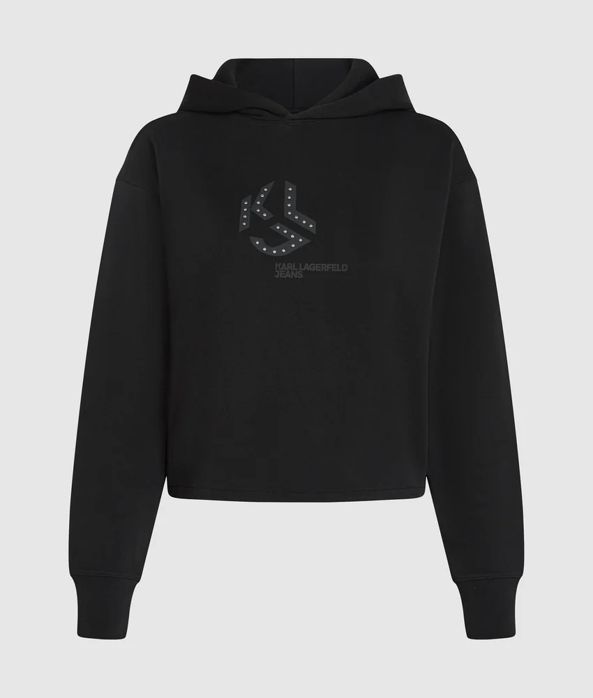 Studded monogram hoodie