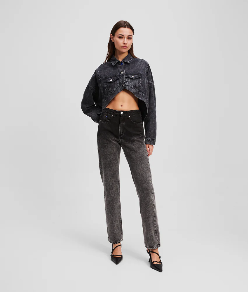 OMBR�� HIGH-RISE STRAIGHT JEANS