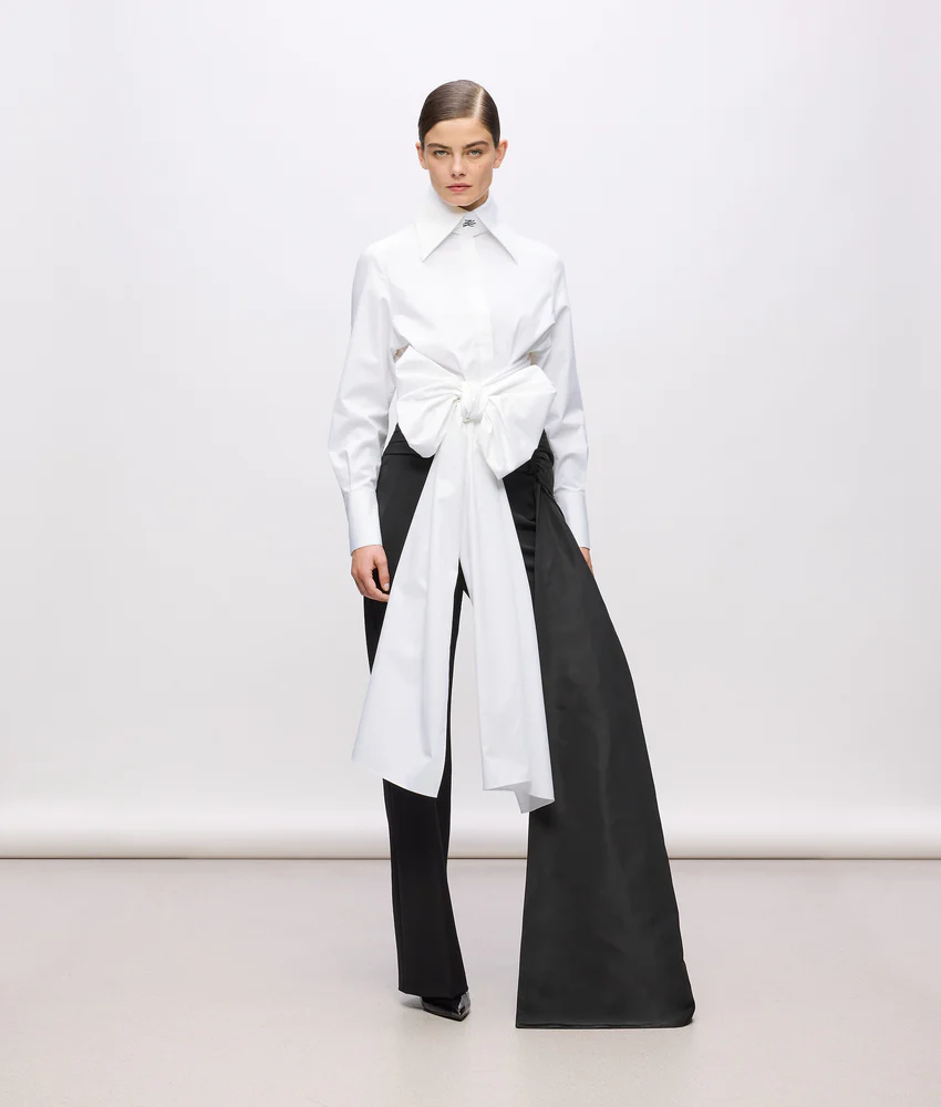 KL Studio bow detail shirt