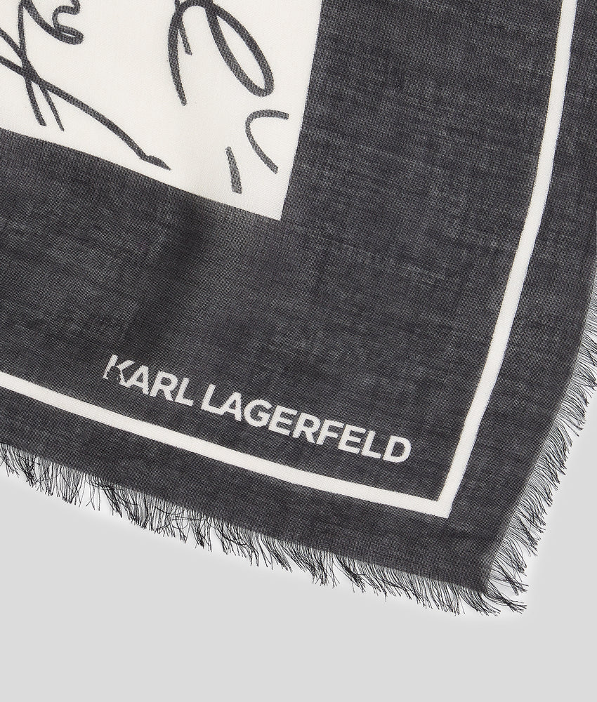 K/ESSENTIAL SCRIBBLE SCARF
