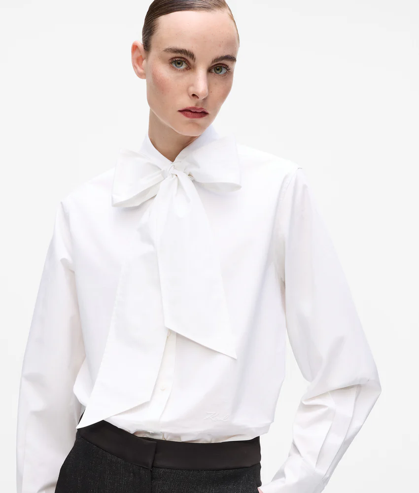 Karl DNA bow detail shirt
