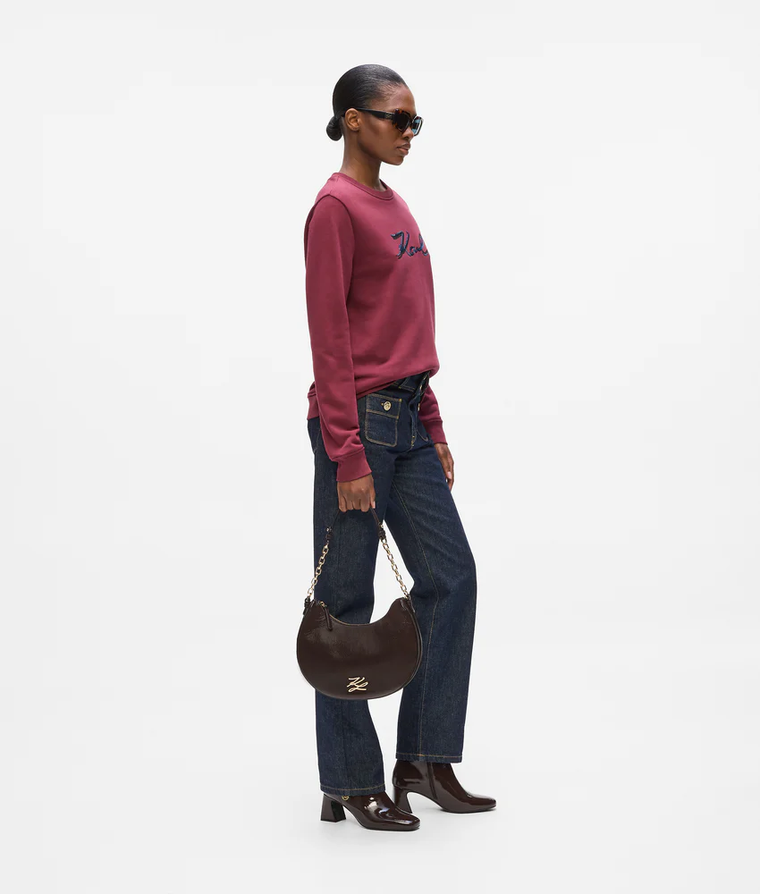 K/Autograph glossy moon shoulder bag