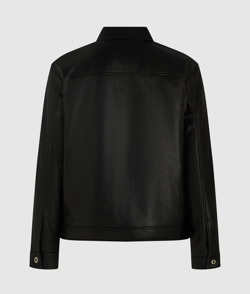 Faux-leather jacket
