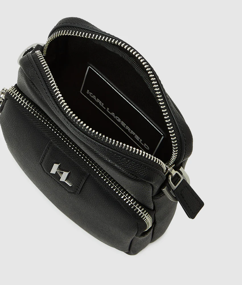 K/Monogram leather crossbody bag