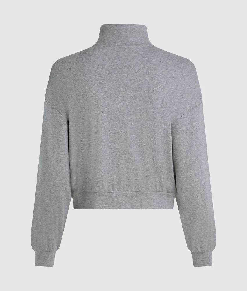 Signature zip-up lounge sweatshirt