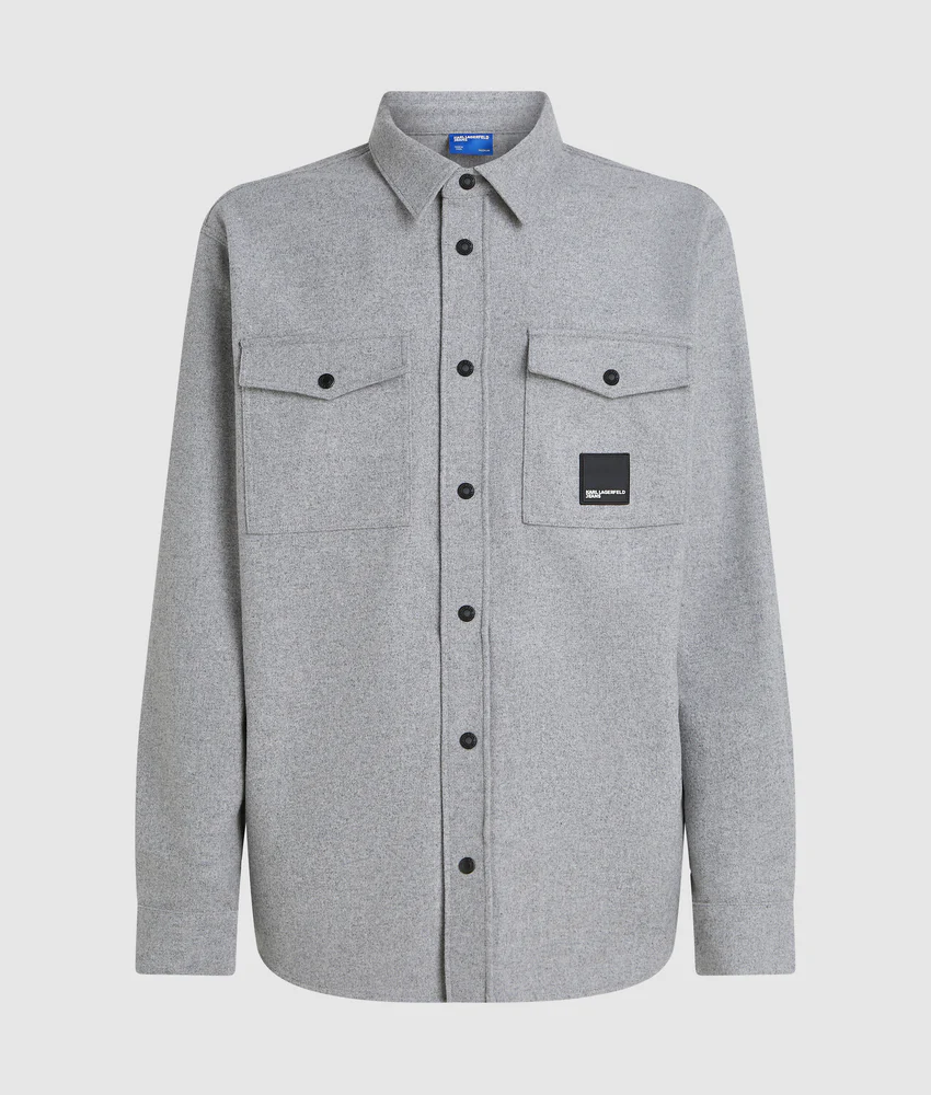 Wool-blend overshirt