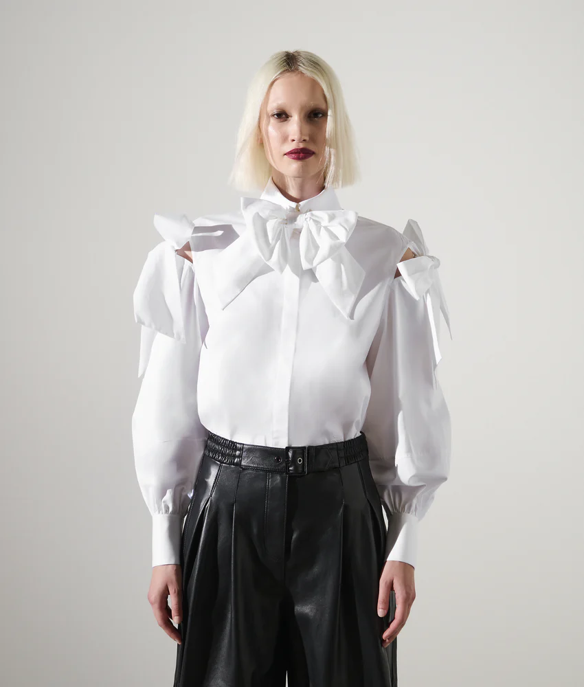 KARL STUDIO BOW DETAIL SHIRT