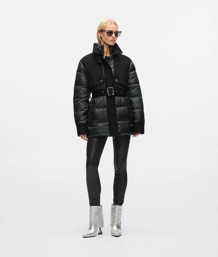 Wool-blend puffer jacket