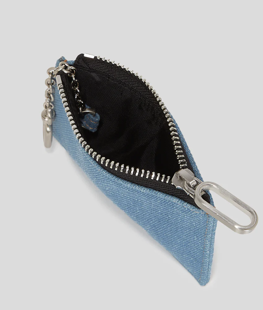 METAL LOGO DENIM CARDHOLDER