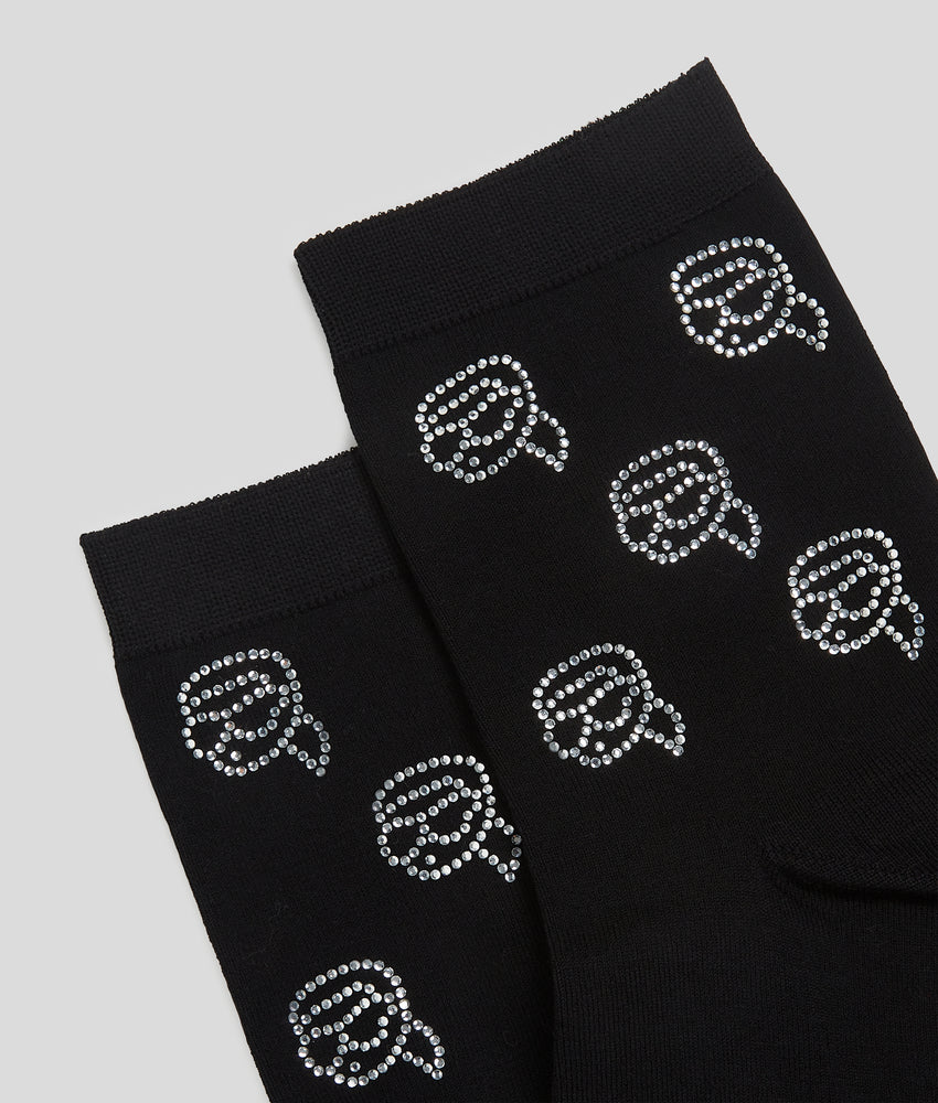 IKON RHINESTONE SOCKS �C 2-PACK