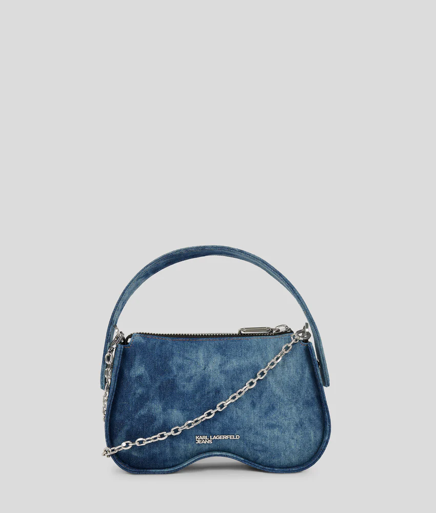 SUNGLASSES DENIM TOP-HANDLE BAG