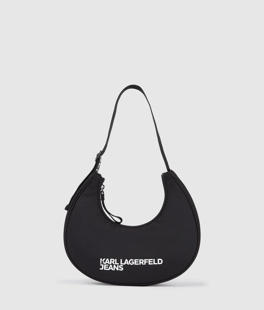 Logo nylon moon shoulder bag
