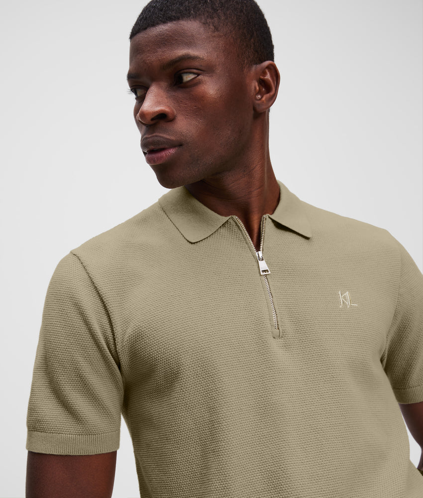 ZIP-UP POLO SHIRT