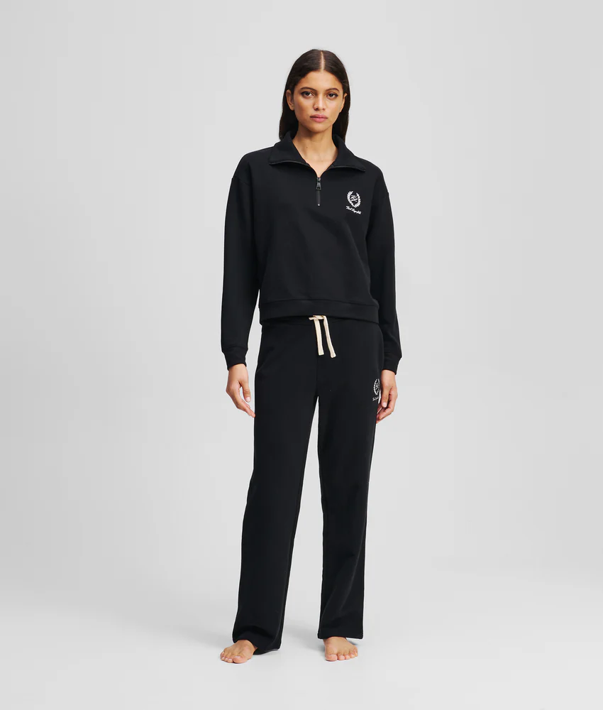 HOTEL KARL LOUNGEWEAR HALF-ZIP SWEATSHIRT