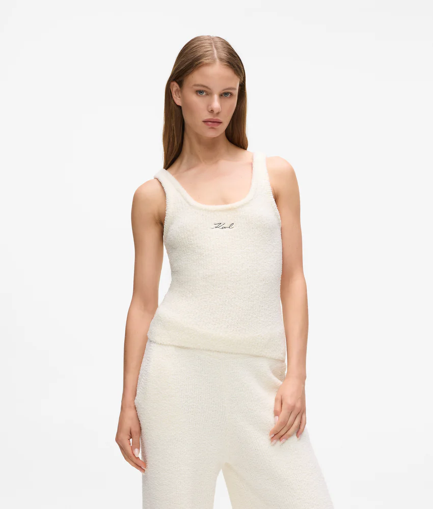 Signature fleece lounge tank top
