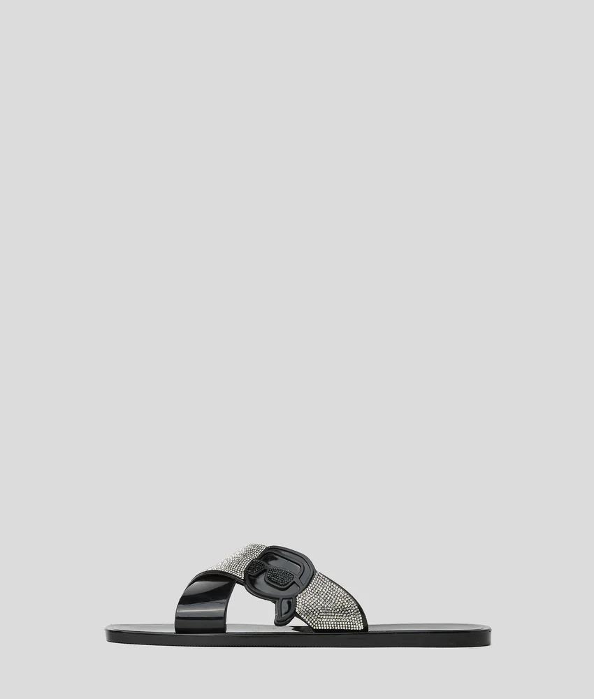 IKON NFT JELLY RHINESTONE SANDALS