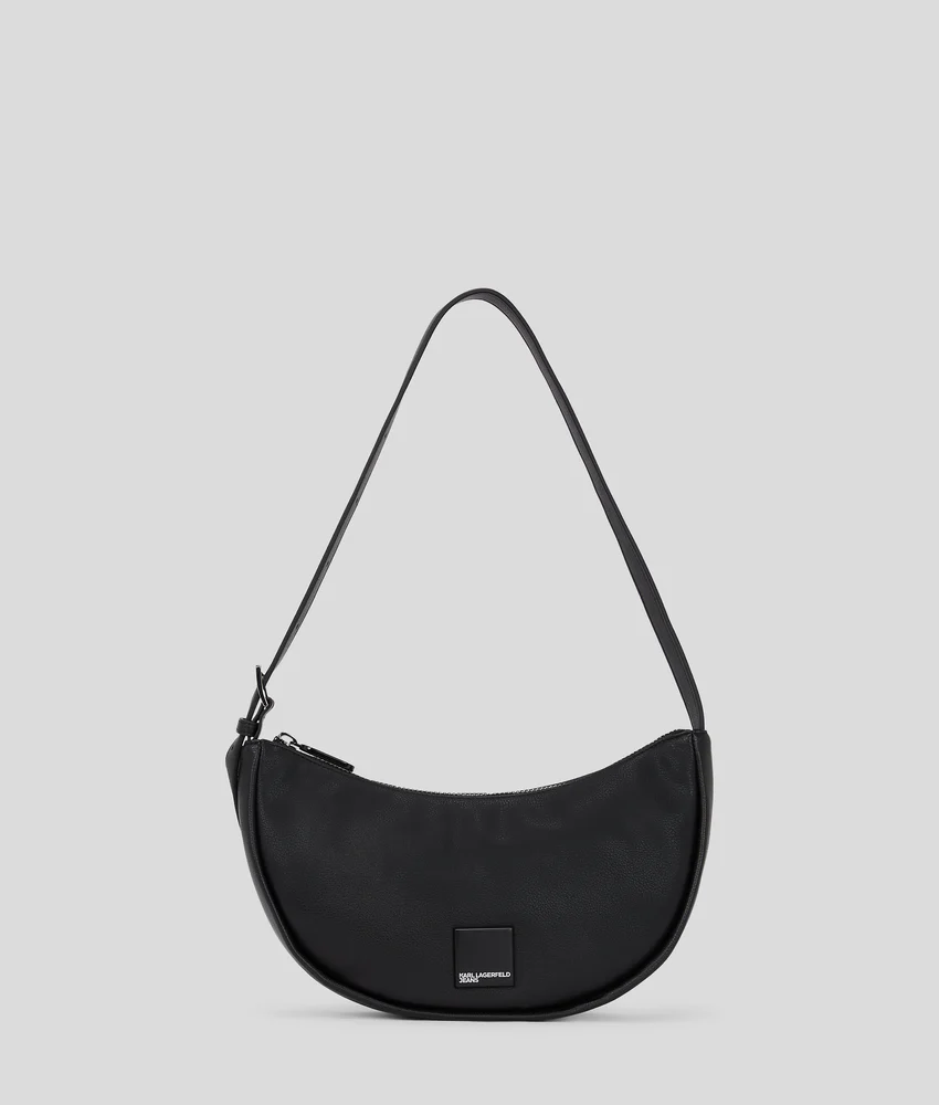 KLJ BOX LOGO SOFT HALF-MOON SHOULDER BAG