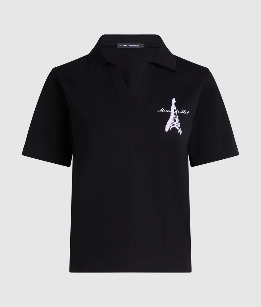 Paris sketch polo shirt